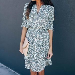Vici green flower dress